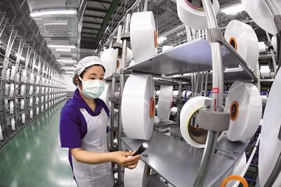 恒力化纖新增加彈自動化生產線